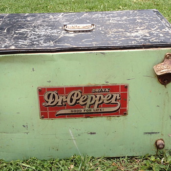 1930's Atlas Dr. Pepper Counter Cooler - Advertising
