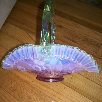 Fenton Basket Opalescent Glassware - Art Glass