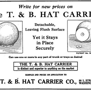 T & B Hat Carrier Advertisement - Advertising