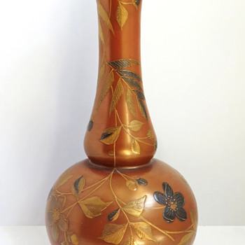 Harrach Enameled Vase in the Japanese Style - Art Glass
