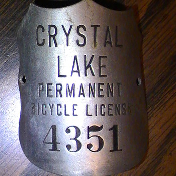 Bicycle license.
