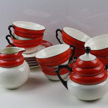 Art Deco Willem Rozendaal tea service Serail for the Sphinx factory