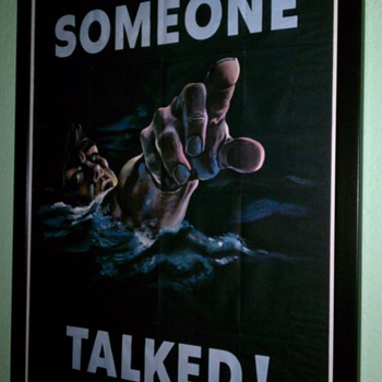 Original 1942 WW II "Someone Talked" Offset Lithograph Poster