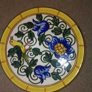 Hand decorated oriental charger