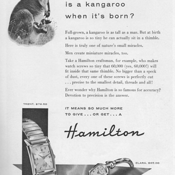 1955 - Hamilton Watch Advertisement - Advertising
