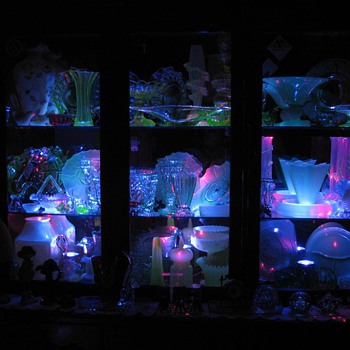 Another Cabinet Of Uranium/Vaseline Glass - Glassware
