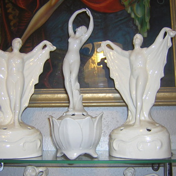 Art Deco German Scarf Dancers - Art Deco