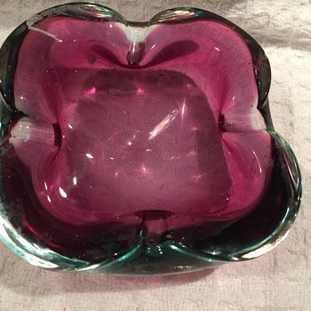 Beautiful, solid, heavy Art Glass. Murano? Geode? - Art Glass