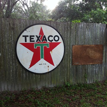 Texaco six foot sign double sided