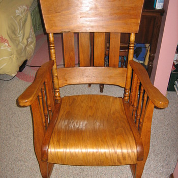 Oak seat rocker