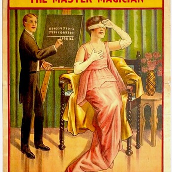 Original 1910 "Gordon The Maser Magician" Stone Lithograph Poster - Posters and Prints