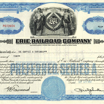 East Coast 1950s/60s Railroad Stock Certificates