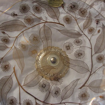 Floral cristal plate "Chance Glass"