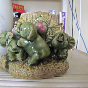Baby Elephant Pottery Planter