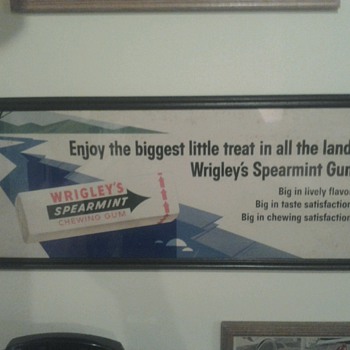 Cardboard Wrigley's Chewing Gum Sign