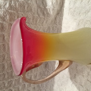 Vase, Pitcher? Creamer? Amberina? Fenton? - Art Glass