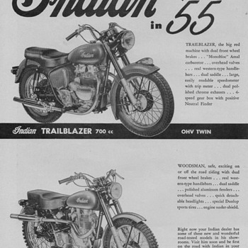 1955 Indian Motorcycle Advertisement - Advertising