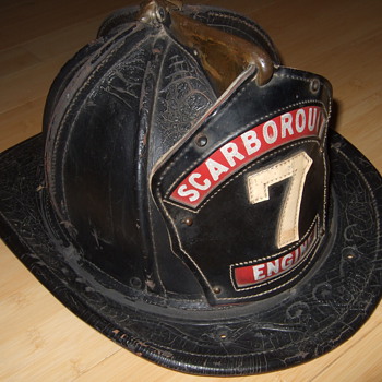 leather fireman hat