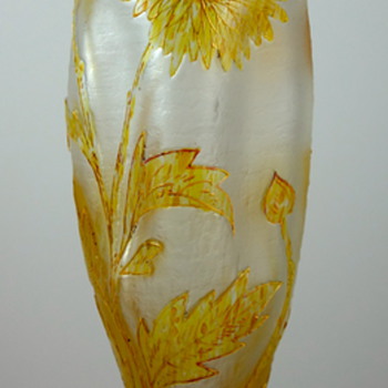 Kralik enameled acid cut back vase, ca. 1900 - Art Glass