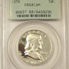 1956 Type Two Franklin Half Proof in the grade of Proof 68 Cameo