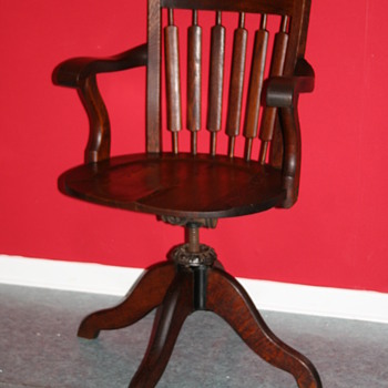 antique old office chair - Furniture
