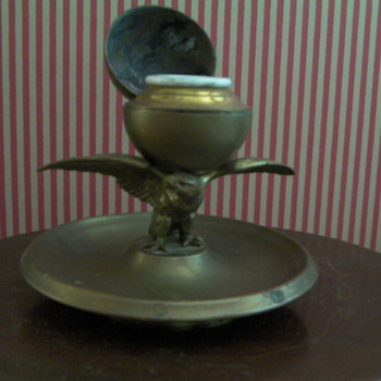 Brass Eagle Ink Well - Office