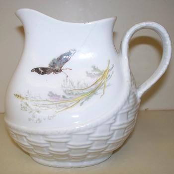 Haviland  H&Co Basketweave Osier Handpainted Pitcher / Creamer --Please date