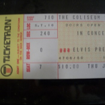 Elvis Ticket Stub 1975