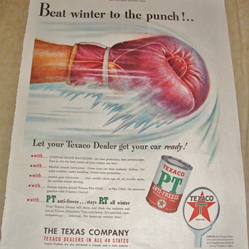 Texaco "Beat winter to the punch!..." Magazine Ad