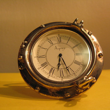 ASPREY & CO STERLING SILVER CLOCK 