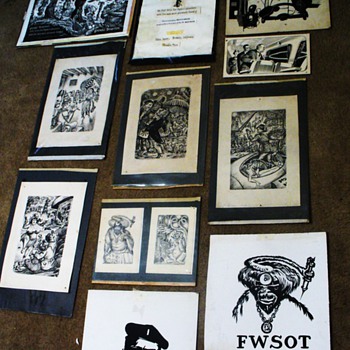 ONLY Original Illustration Art By Bruce Ariss for "Through Time and Space with Ferdinand Feghoot"