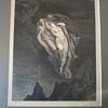 Gustave Dore Etching by Engraver Pannemaker, from Inferno Canto 5, "The Unfortunate Love of Paolo and Francesca"