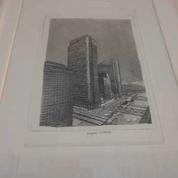 Stephen wiltshire - Etching of Canary Wharf  - Posters and Prints