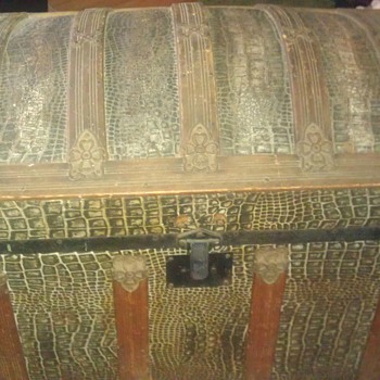 alligator skin hump dome top trunk. 