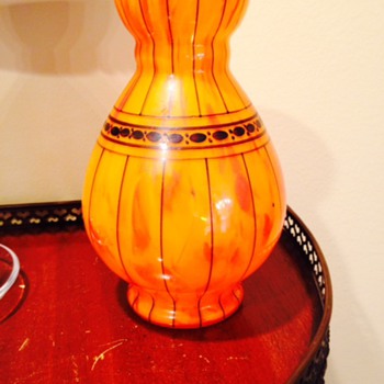 Orange Garage Sale Score!!! - Art Glass