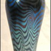 Tall Blue Durand King Tut Vase c. 1925