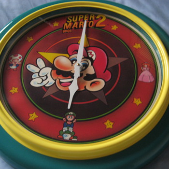 22" Super Mario Bros. 2 Wall Clock Nintendo 1989 - Clocks