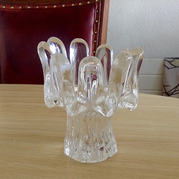 Vintage crystal kosta boda candleholder - Glassware