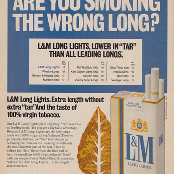 1978 - L&M Cigarettes Advertisement - Advertising