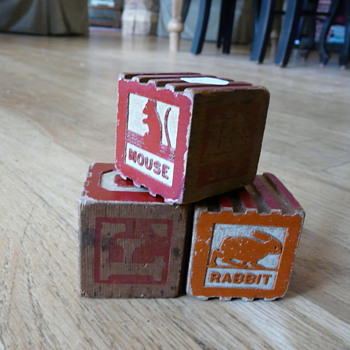 Antique childrens blocks