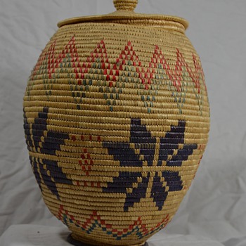 Alaskan Native Basket with Snowflakes