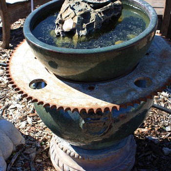 a few re-purposed items at my nursery...