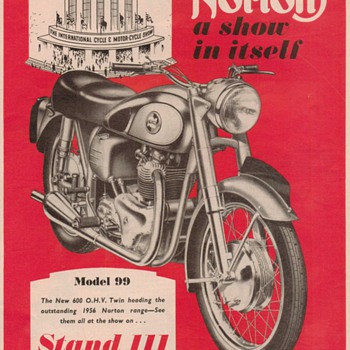 1955 Norton Motorcycle Advertisement - Advertising