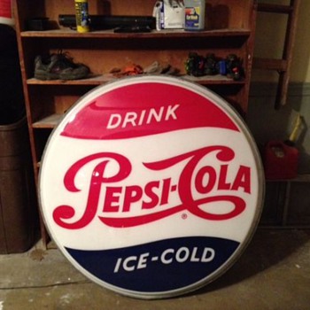 Light up pepsi sign.