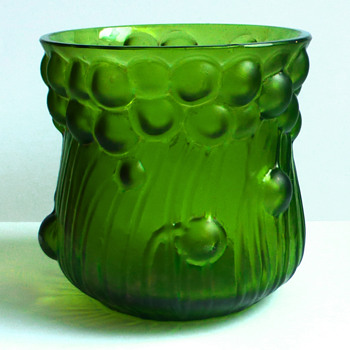 Bohemian Iridescent Molded 'Bubbles' Vase - Art Glass