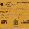 Canadian ration book WW II