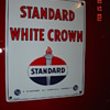 1951 Standard White Crown Pump Plate Porcelain Sign...Three Colors