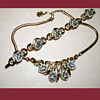 Exquisite signed Crown Trifari necklace and bracelet. 1950's 