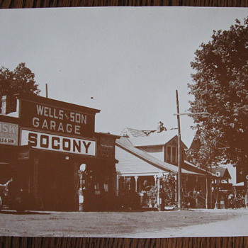Old Socony gas station photo copy - Petroliana