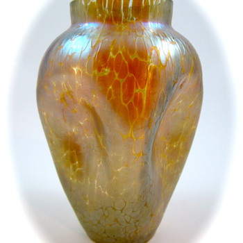 Loetz Candia Papillon - Cobalt Silberiris, Prod. Nr. 72 (alt. 2208/4"), 1890 - Art Glass